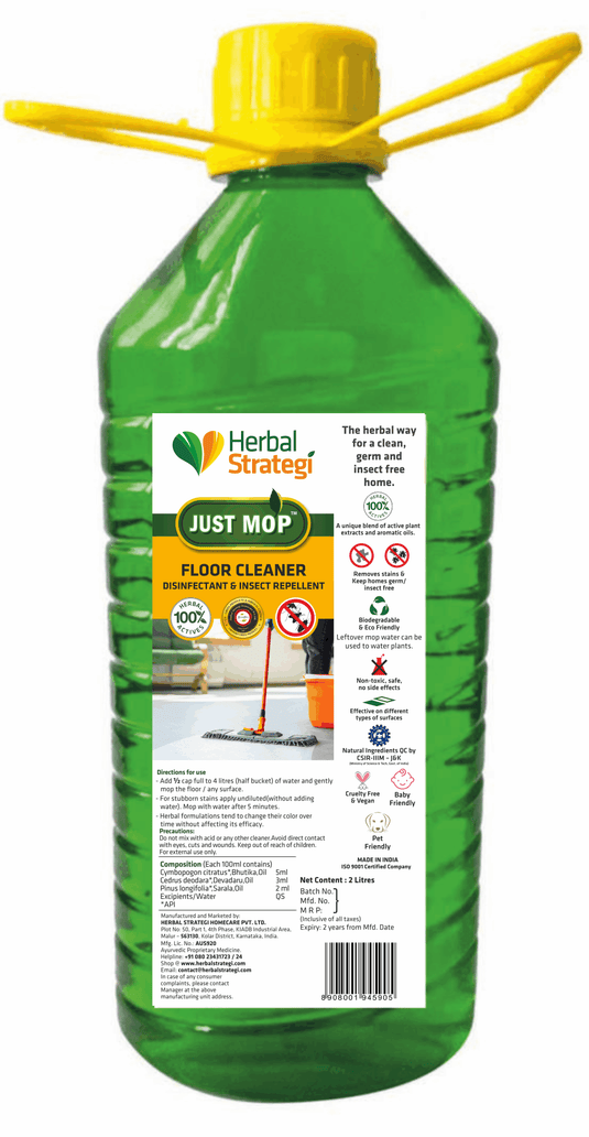 Herbal Floor Cleaner & Insect Repellent | Product Size: 500 ml, 1Ltr, 2Ltrs & 5Ltrs