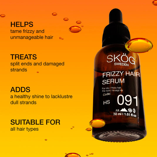 SKOG FRIZZY HAIR SERUM with Bakuchiol, Flaxseed, Olive Squalane for Frizzy Hair/Dull & Damaged Hair