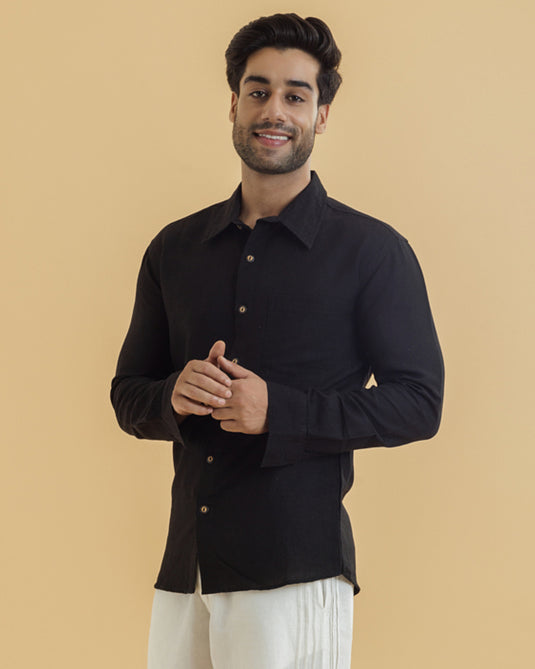 HEMPORIO Hemp-Cotton Blend Full-Sleeve Men's Shirt