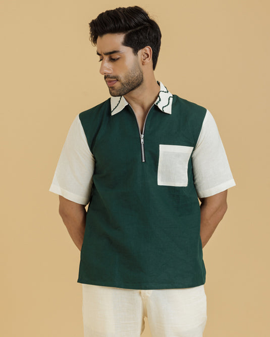 HEMPORIO Green Men's Polo Shirt