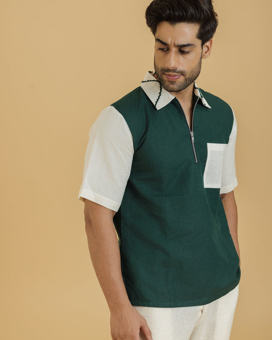 HEMPORIO Green Men's Polo Shirt