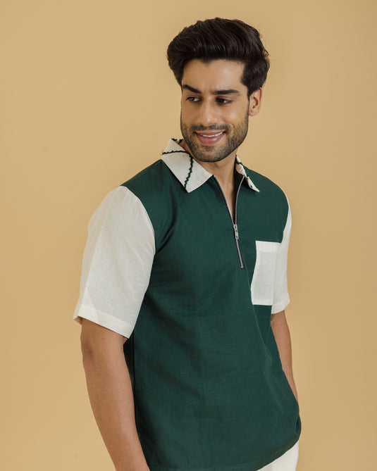 HEMPORIO Green Men's Polo Shirt