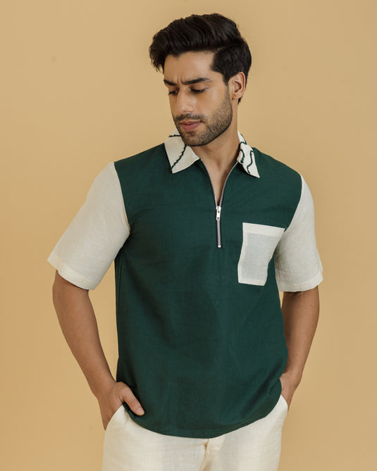 HEMPORIO Green Men's Polo Shirt