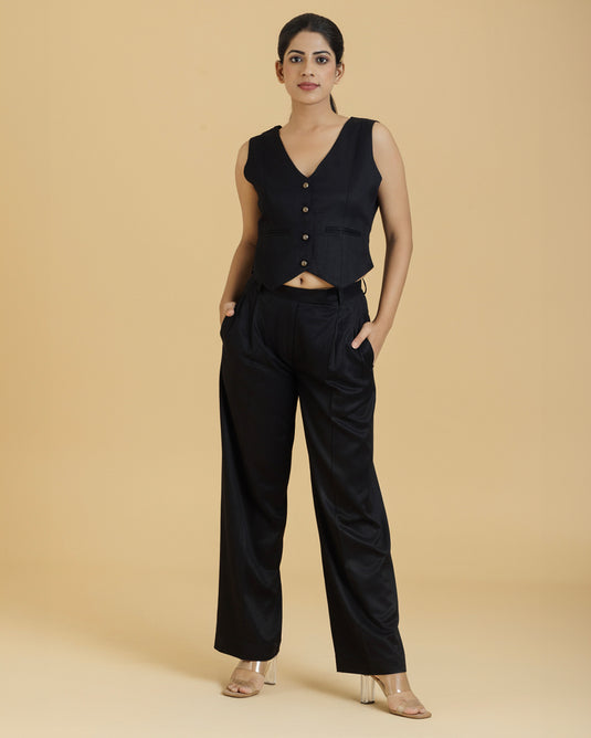 HEMPORIO Bamboo Luxe Formal pants| Black