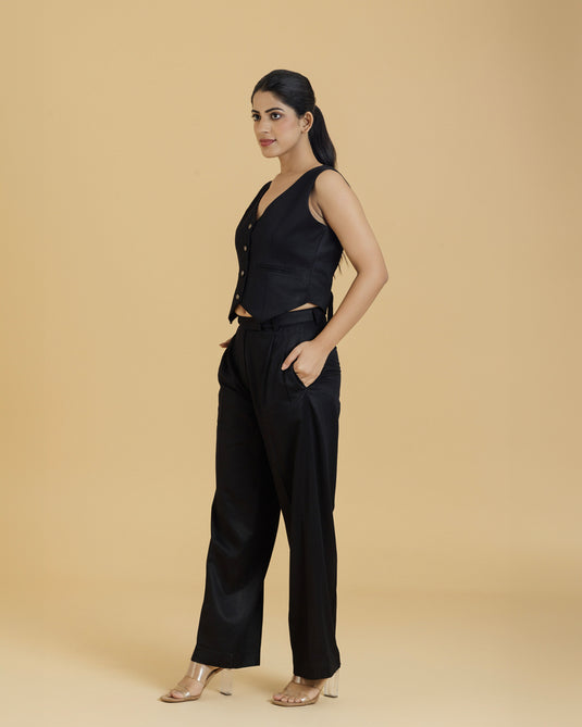 HEMPORIO Bamboo Luxe Formal pants| Black