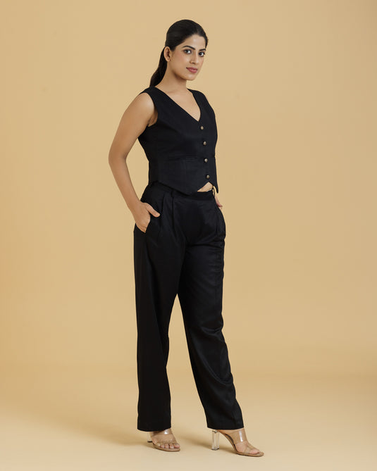 HEMPORIO Bamboo Luxe Formal pants| Black