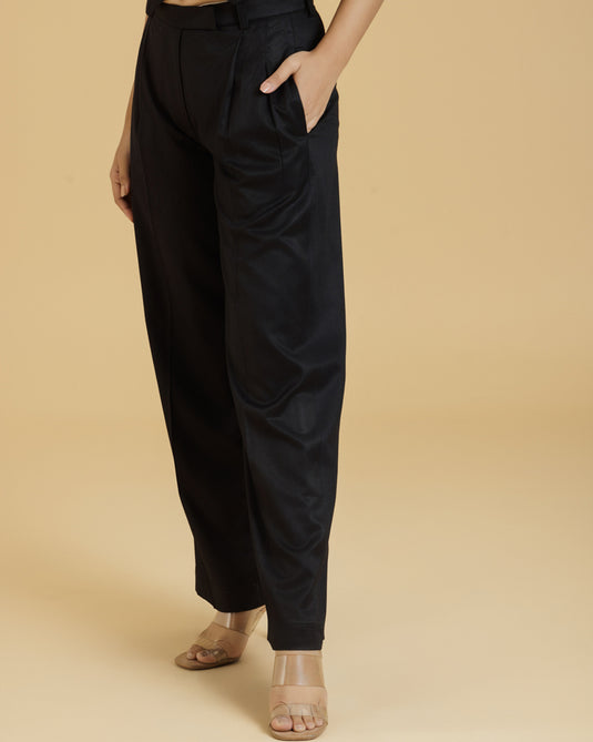 HEMPORIO Bamboo Luxe Formal pants| Black