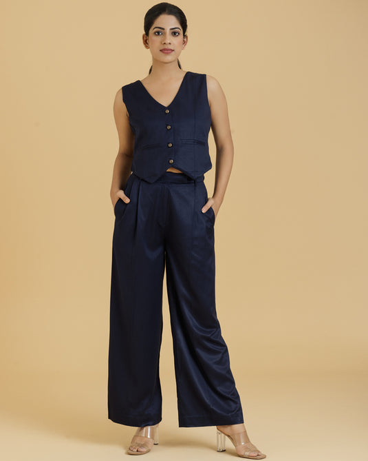 HEMPORIO Bamboo Luxe Formal pants| Blue