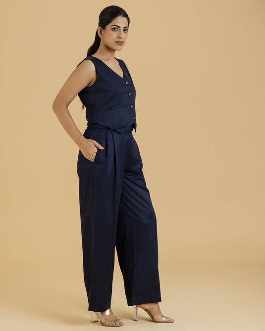 HEMPORIO Bamboo Luxe Tailored Set |  Blue