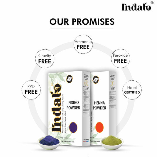 Indalo Combo of Natural Indigo & Henna Powder