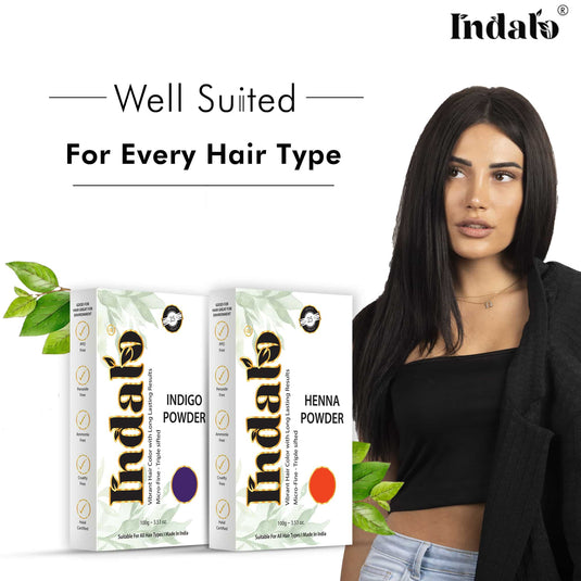 Indalo Combo of Natural Indigo & Henna Powder