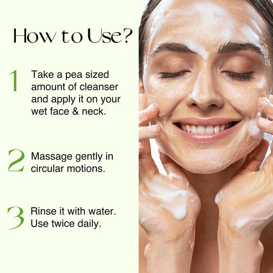 how to use green tea face wash