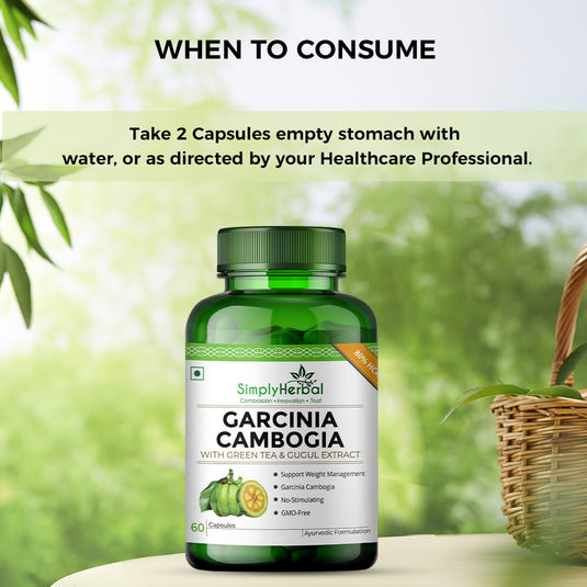 Simply Herbal Garcinia Cambogia With Green Coffee, Green Tea & Guggul Extract 800mg -60 Capsules