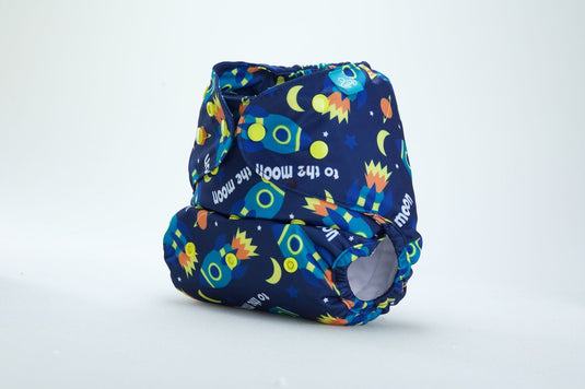 Diaper Cover (Moons) + 1 Wetfree Insert