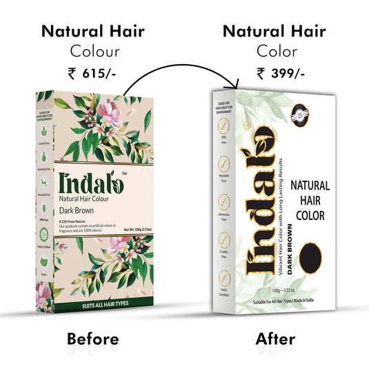 Natural Dark Brown Hair Color for No More Chemical Damage - 100g