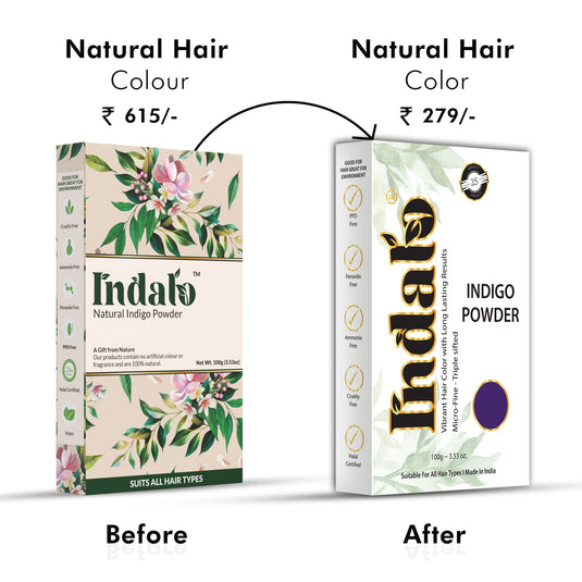 Natural Indigo Powder for Hair | No More Chemical Damage  - 100g