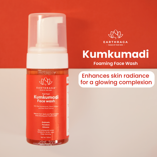 Earthraga Kumkumadi Foaming Face Wash | For Radiant Glowing Skin | 100 ml