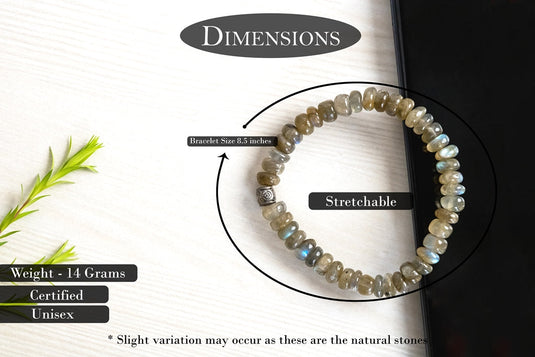 Original Labradorite Bracelet For Stress, Anxiety, Pain And Negative Energy