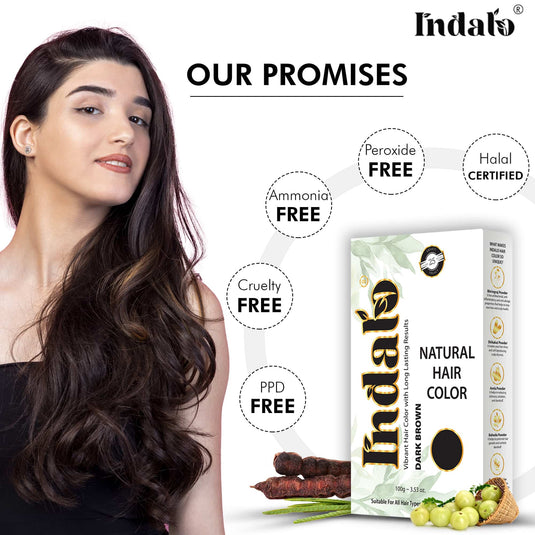 Natural Dark Brown Hair Color for No More Chemical Damage - 100g