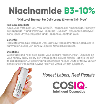 Niacinamide Vitamin B3-10% Serum, 30ml - CosIQ