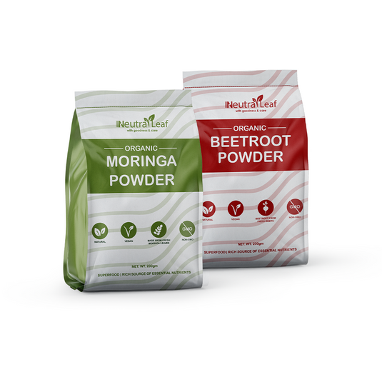 Healthy Skin & Energy Booster combo- Moringa Powder 500gm and Beetroot Powder 200gm