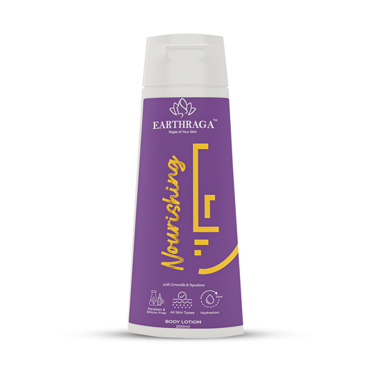 Earthraga Nourishing Body Lotion with Ceramide and Squalane - Ultimate Care for Dry and Sensitive Skin 200 ml