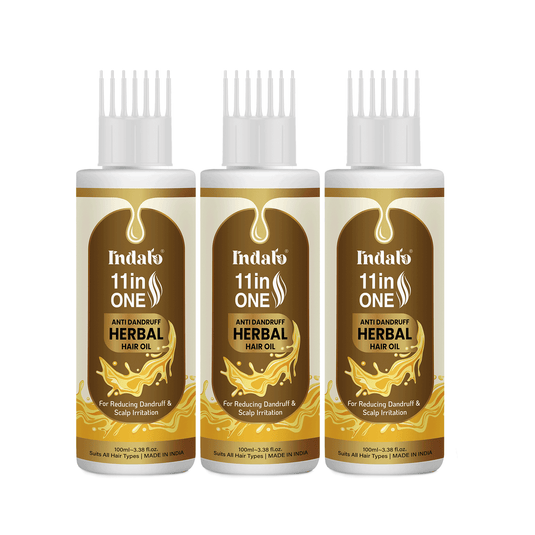 Indalo 11 In 1 Herbal Hair Oil For Reducing Dandruff & Scalp Irritation | With Blend Of Herbs