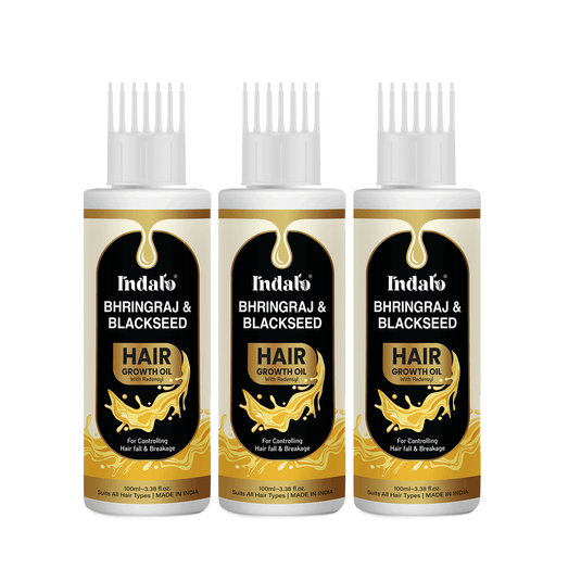 Indalo Bhringraj Hair Oil for Hair Growth Pack of 3