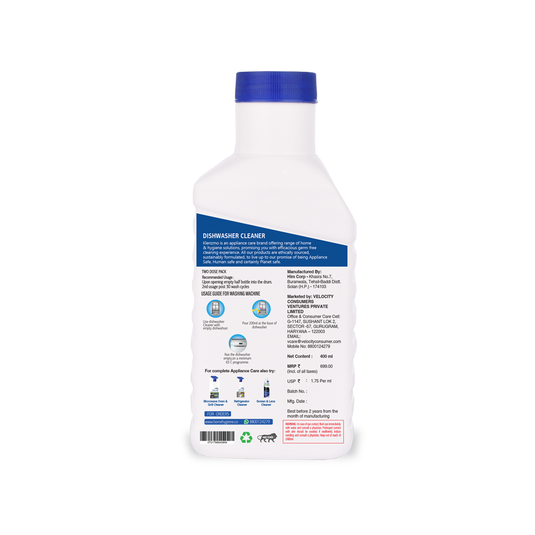 Dishwasher Cleaner and Descaler 400ml 