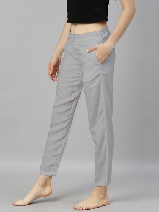 Women Slate Grey Hemp Lounge Pant