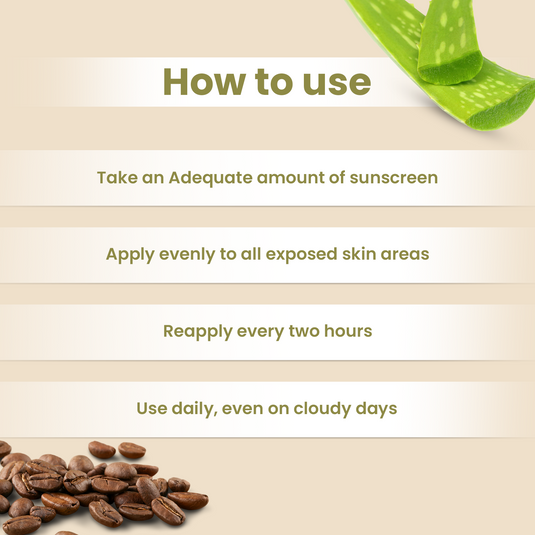 Earthraga Salicylic Acid+Coffee sunscreen SPF50 | Extra protection and no white cast | 100 ml