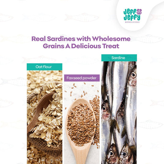 Sardine With Cereals : Protein Powered Treat for Poultry Sensitive Dogs - Jeff & Jeffy