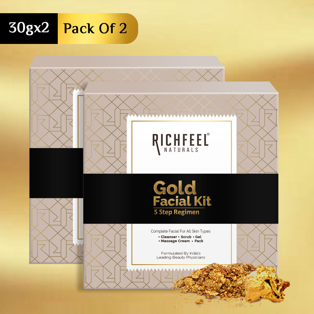 Richfeel Gold Facial Kit 5X6G Pack of 2