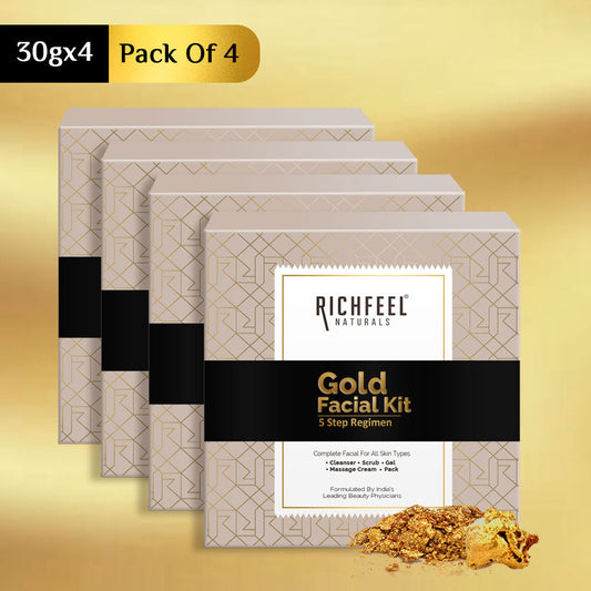 Richfeel Gold Facial Kit 5X6G Pack of 4