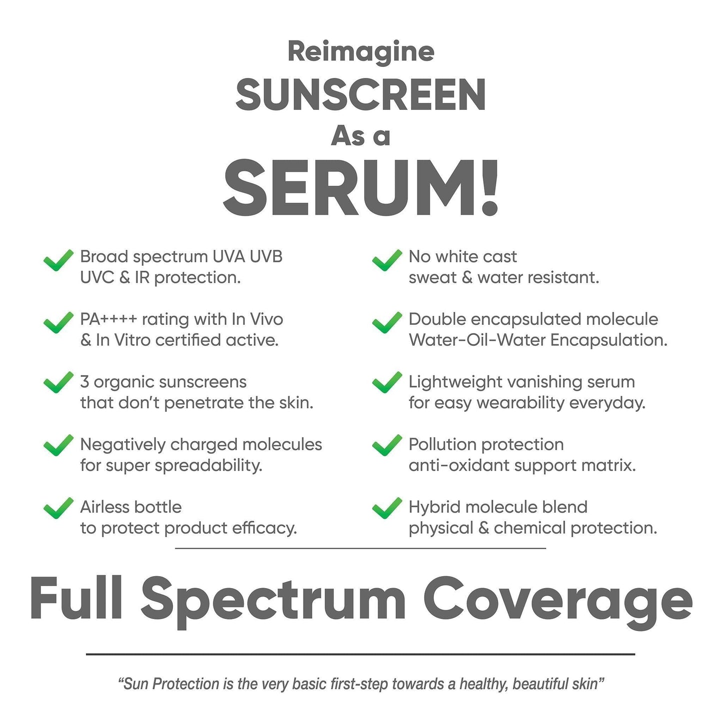 SPF 50 Sunscreen Serum, 30ml - CosIQ