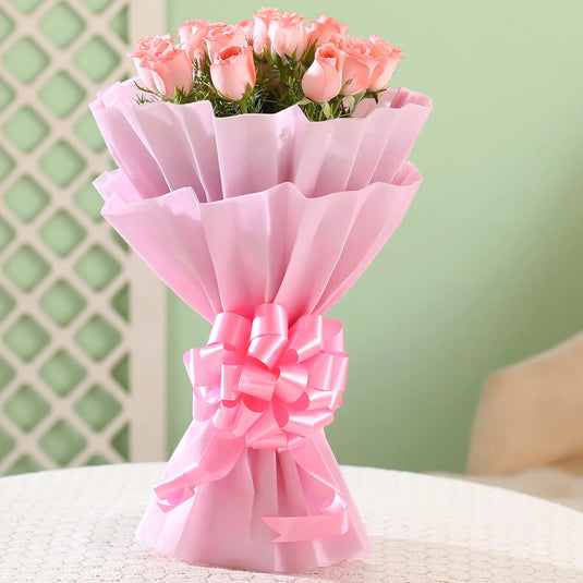 FNP- Splendid 15 Pink Roses Bouquet
