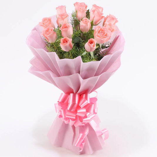 FNP- Splendid 15 Pink Roses Bouquet