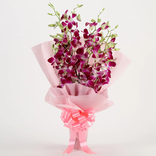 FNP- Splendid 6 Purple Orchids Bouquet
