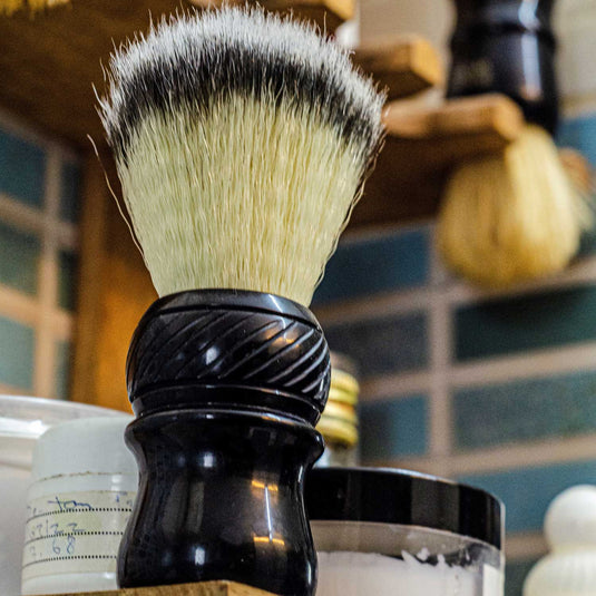 Synthetic Shaving Brush Tuxedo Style - Shaving BrushPinkWoolf