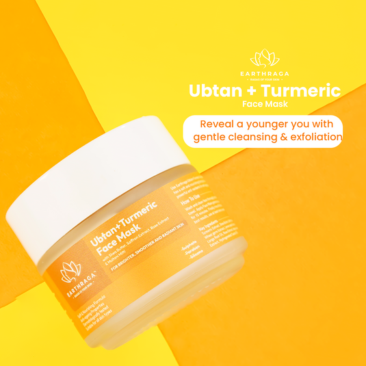 Earthraga Ubtan+ Turmeric Face Mask | Deep Cleansing and Mildly Exfoliating | 100 Gm