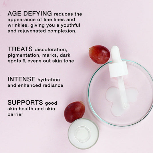 SKOG REVITALISING FACE SERUM anti ageing serum with Red Vine Extracts + natural Retinol + Ceramides + Niacinamide for all skin types