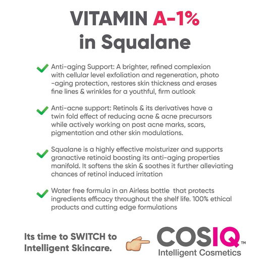 Vitamin A-1% Granactive Retinoid in Squalane, 30ml - CosIQ