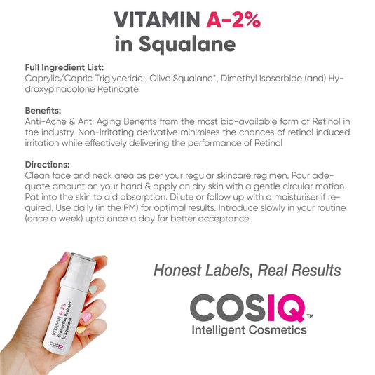 Vitamin A-2% Granactive Retinoid in Squalane, 30ml - CosIQ