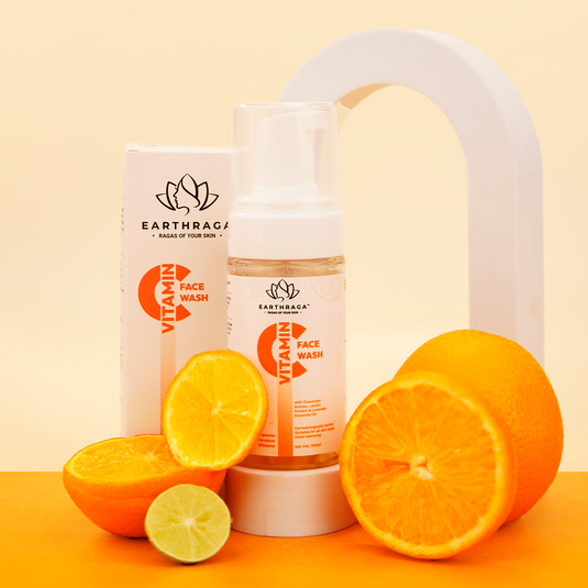 Earthraga Vitamin C Foam Face Wash | Brightens skin tone | 100ml