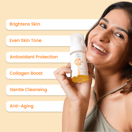 Earthraga Vitamin C Foam Face Wash | Brightens skin tone | 100ml