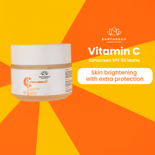 Earthraga Vitamin C Sunscreen SPF 50 | Lightweight and No White Cast |100 ml