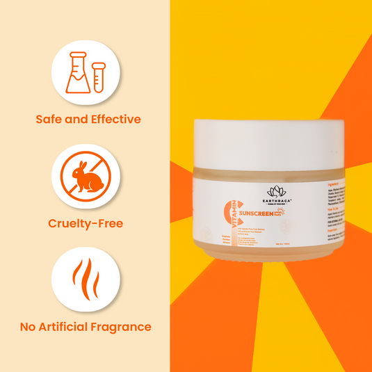 Earthraga Vitamin C Sunscreen SPF 50 | Lightweight and No White Cast |100 ml