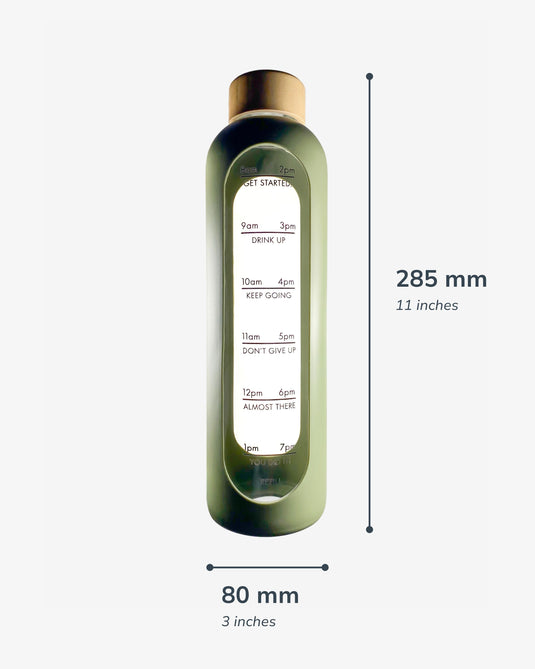 Pillar portable glass bottle