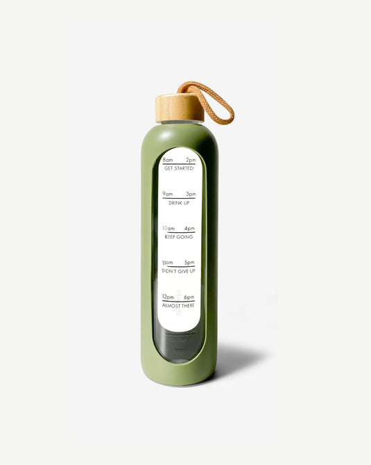 Pillar portable glass bottle