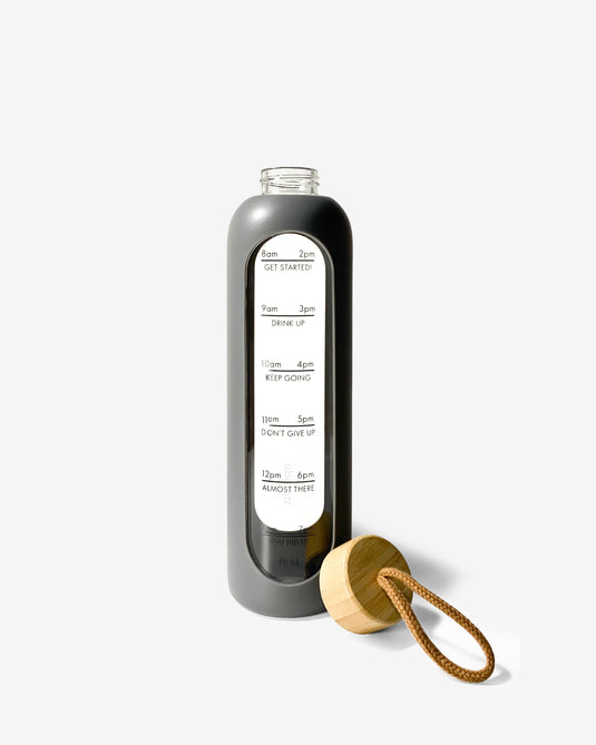 Pillar portable glass bottle